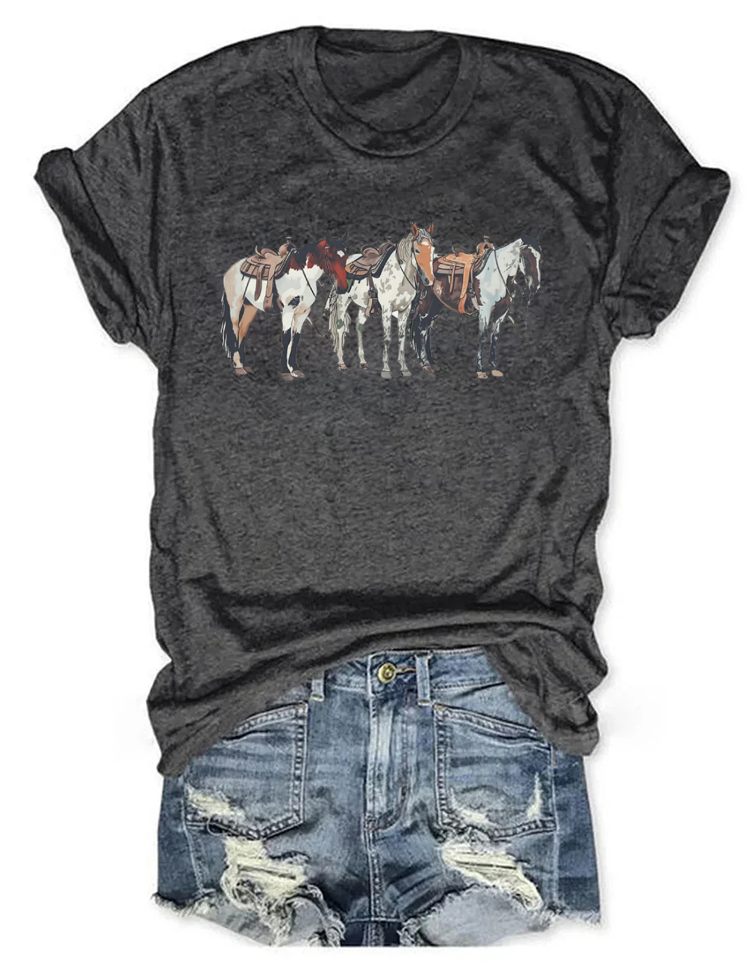 Western Horse Ranch Girl Tee-colinskeirs