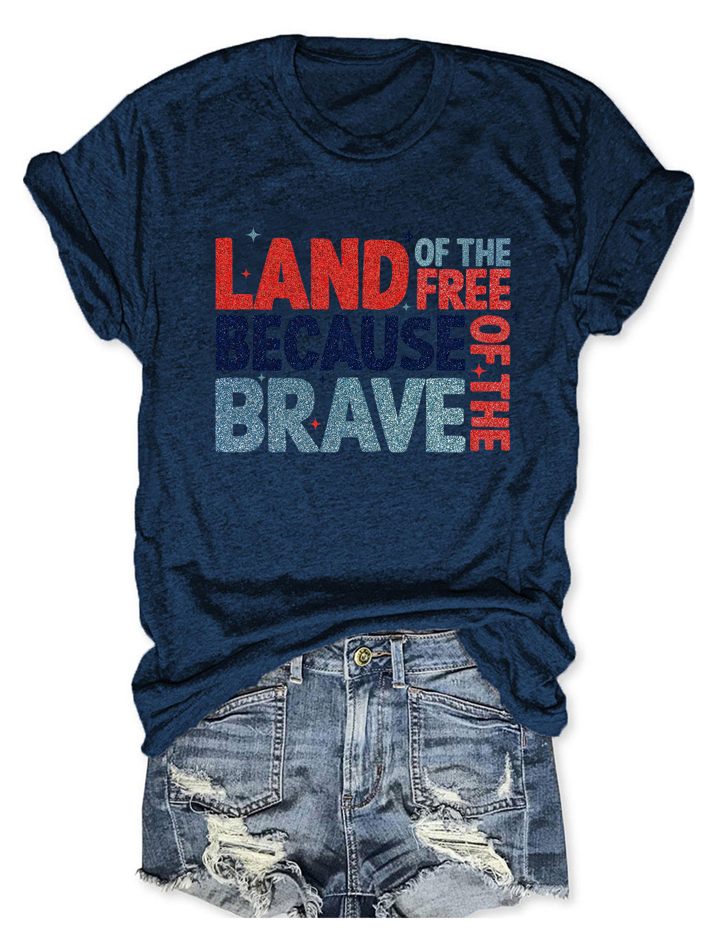 Land Of The Free Because Of The Brave Tee