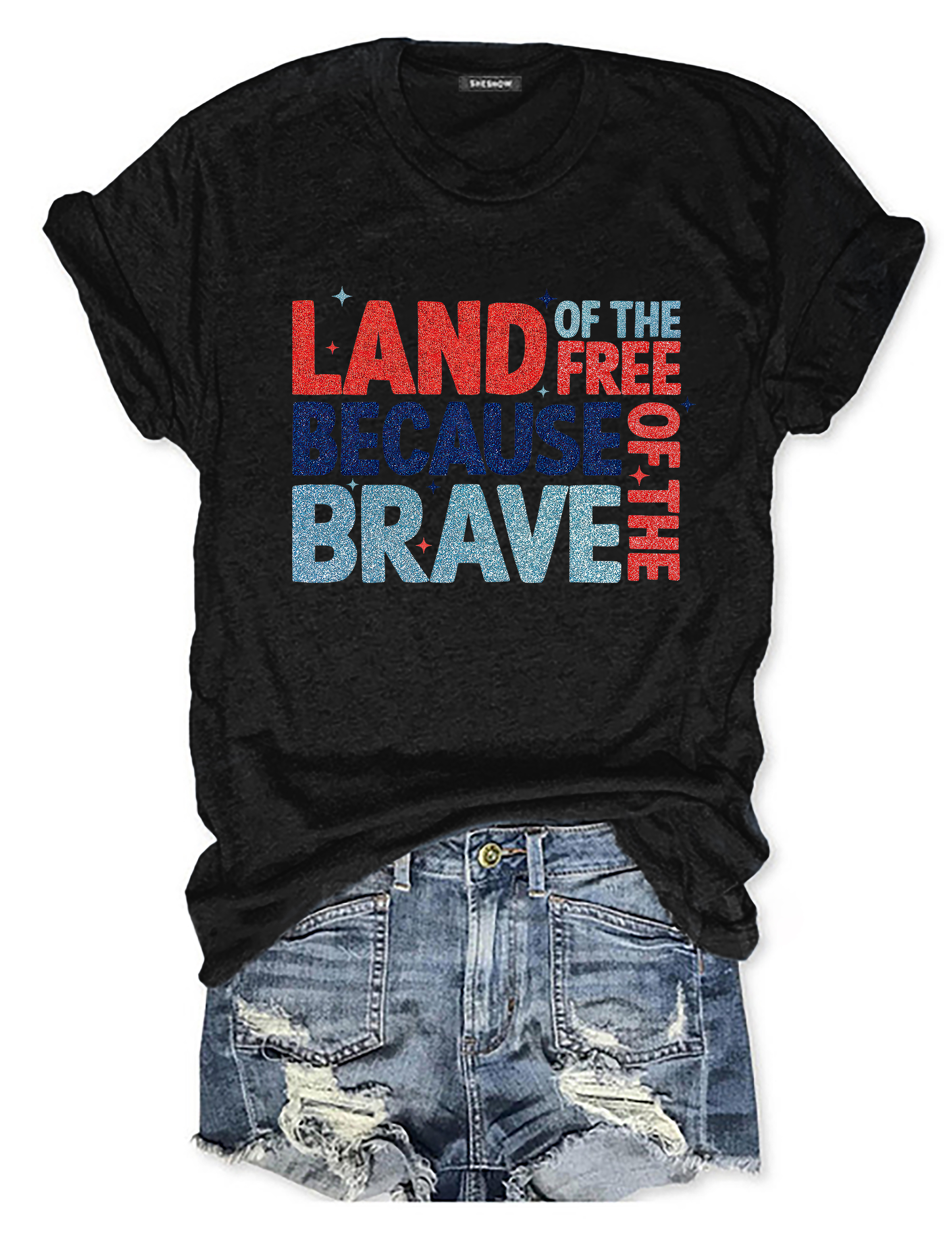 Land Of The Free Because Of The Brave Tee
