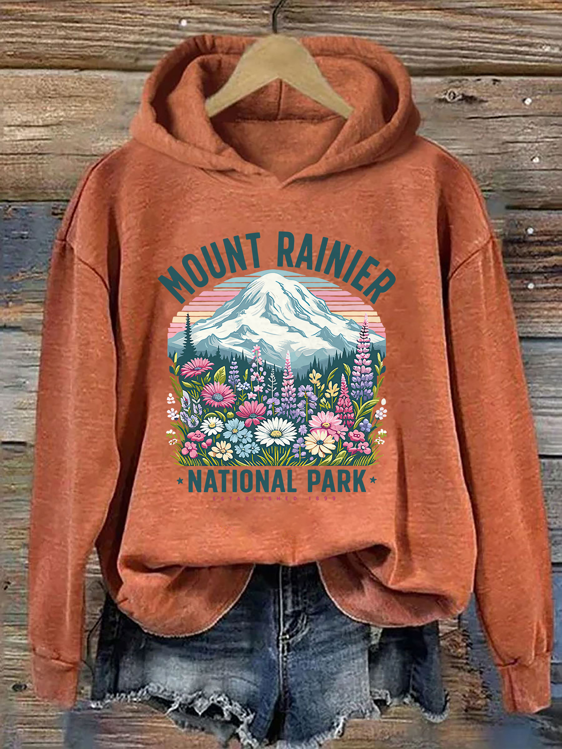 Mount Rainier National Park Wildflower Hoodie