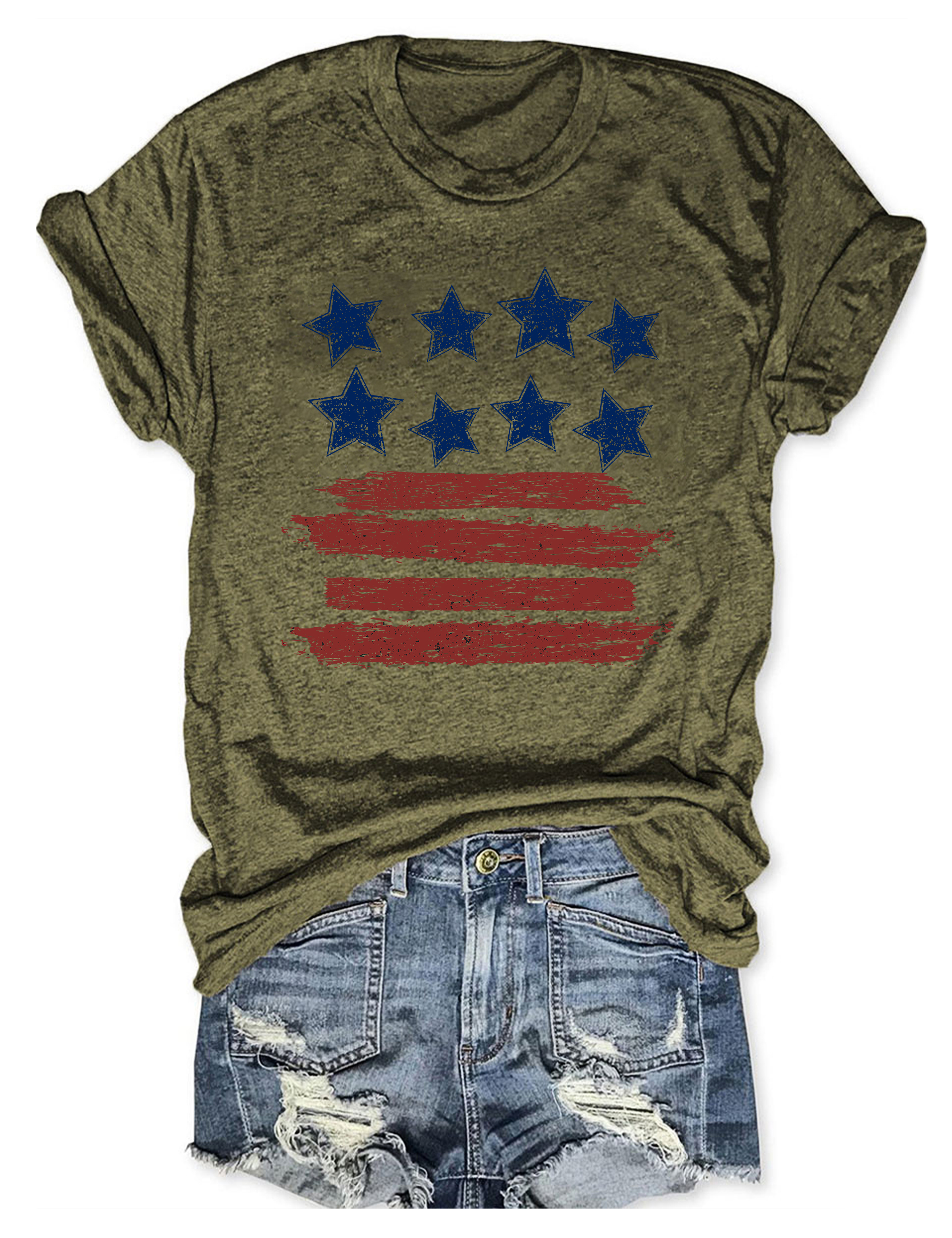 Loves Jesus And America Too Tee
