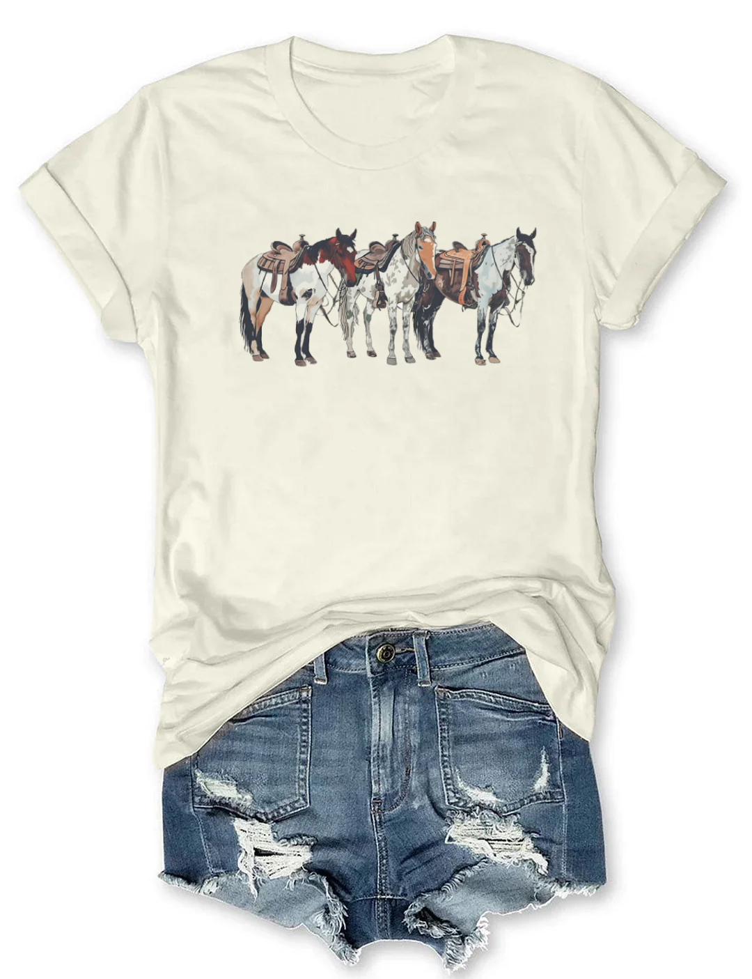 Western Horse Ranch Girl Tee-colinskeirs
