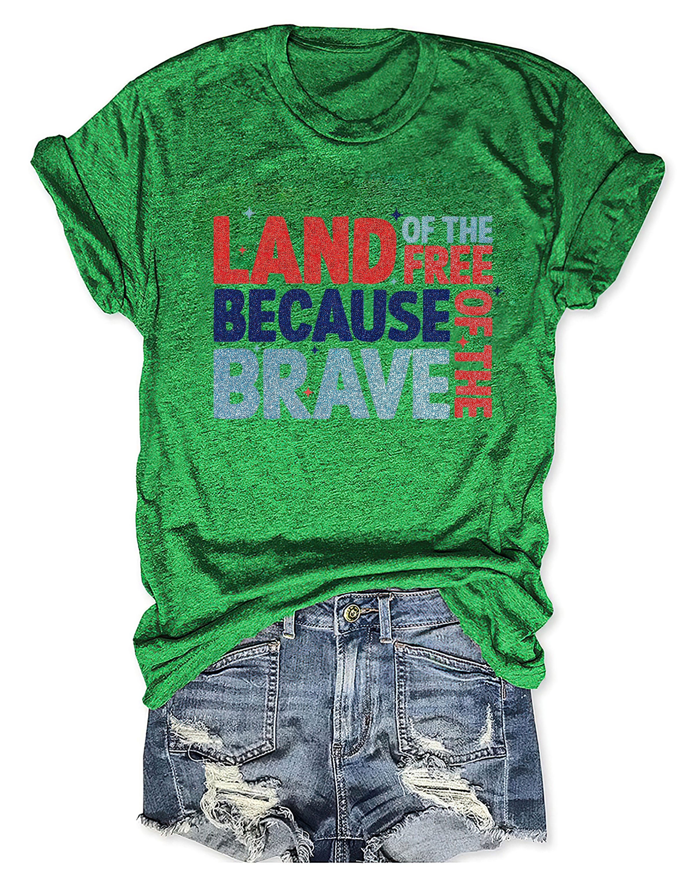 Land Of The Free Because Of The Brave Tee
