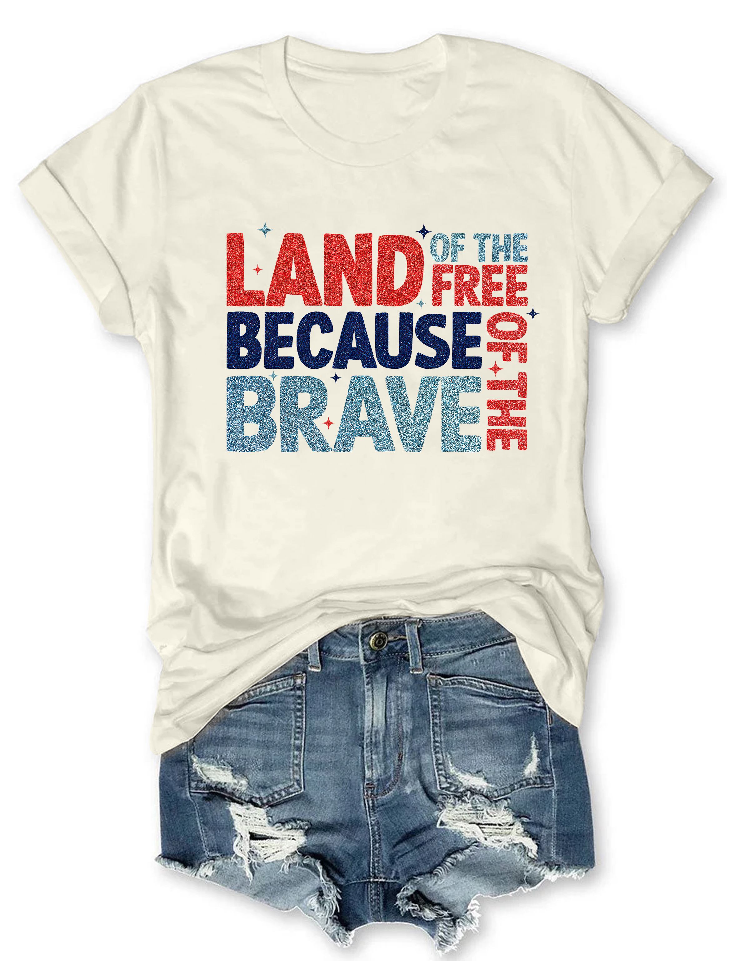 Land Of The Free Because Of The Brave Tee