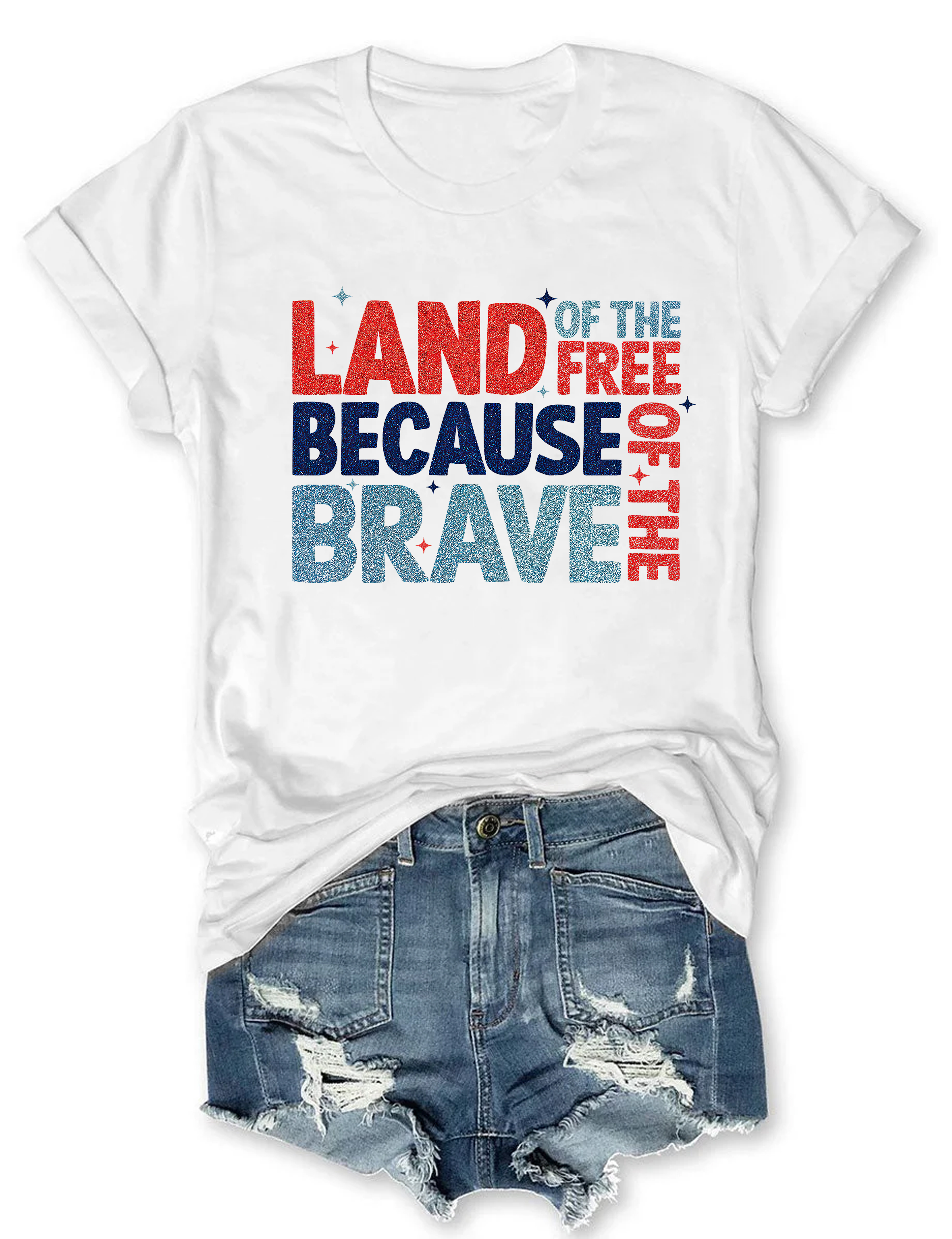 Land Of The Free Because Of The Brave Tee