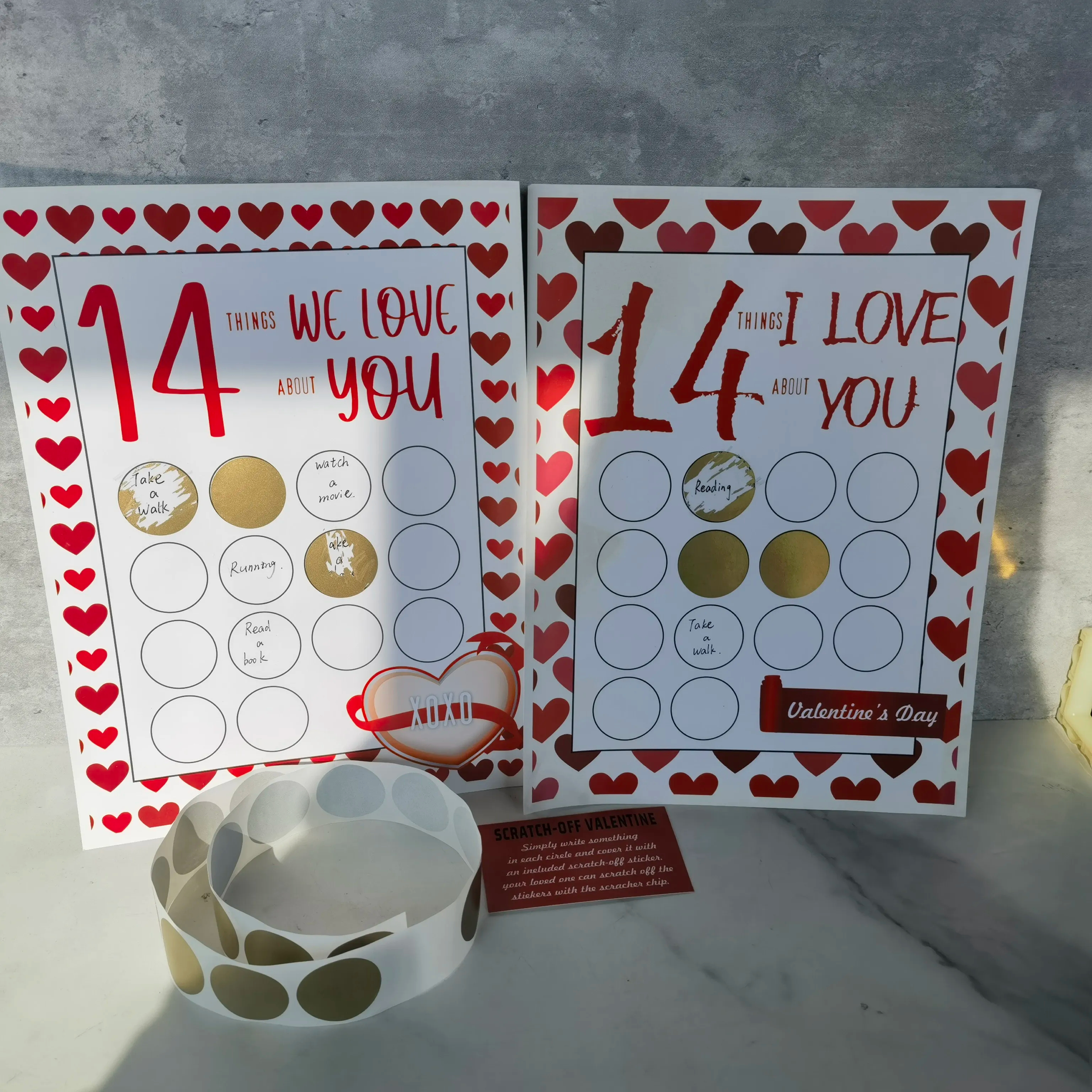 💕Valentine Scratch Off Print - 14 Things I Love About You