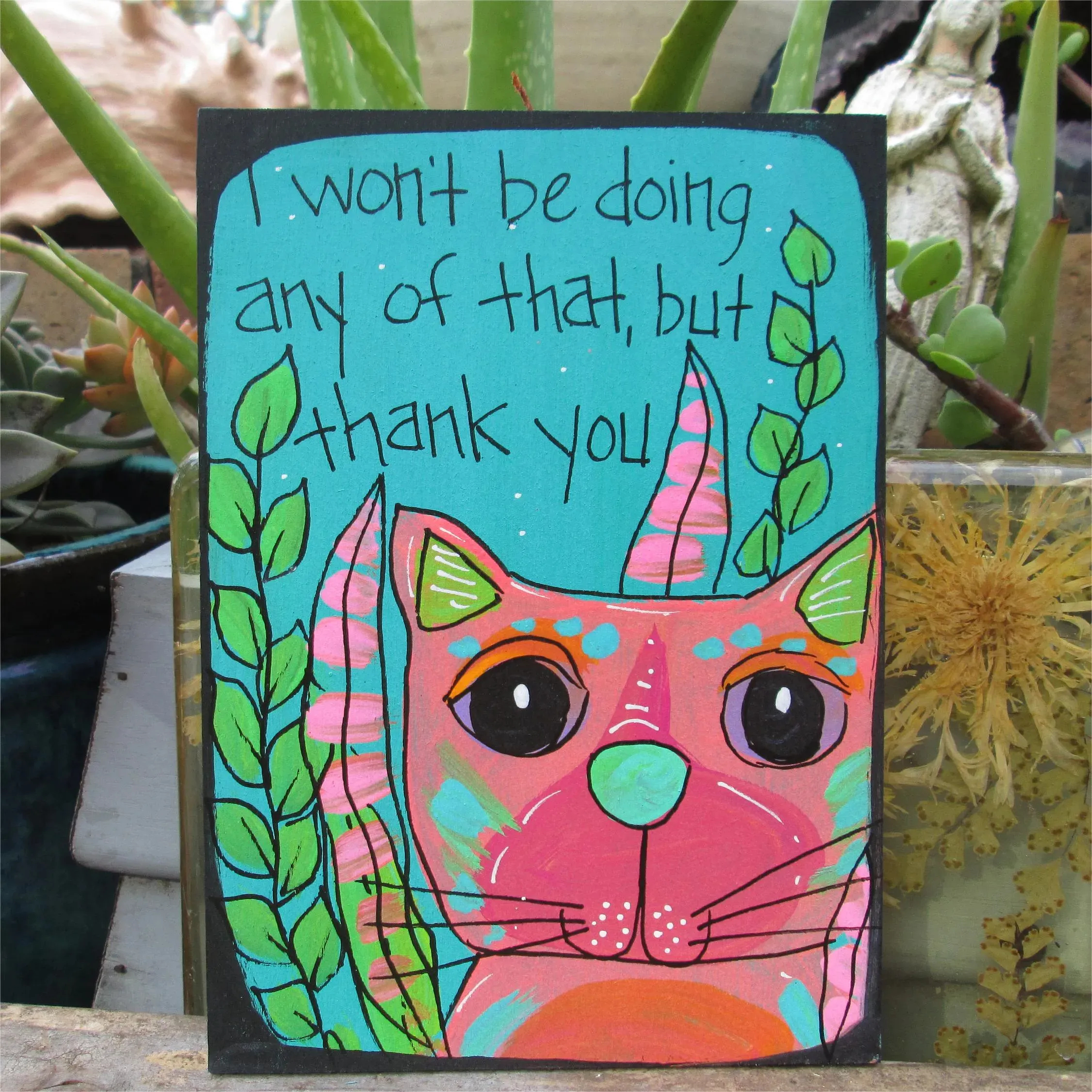 Funny Art Painting Wood Panel