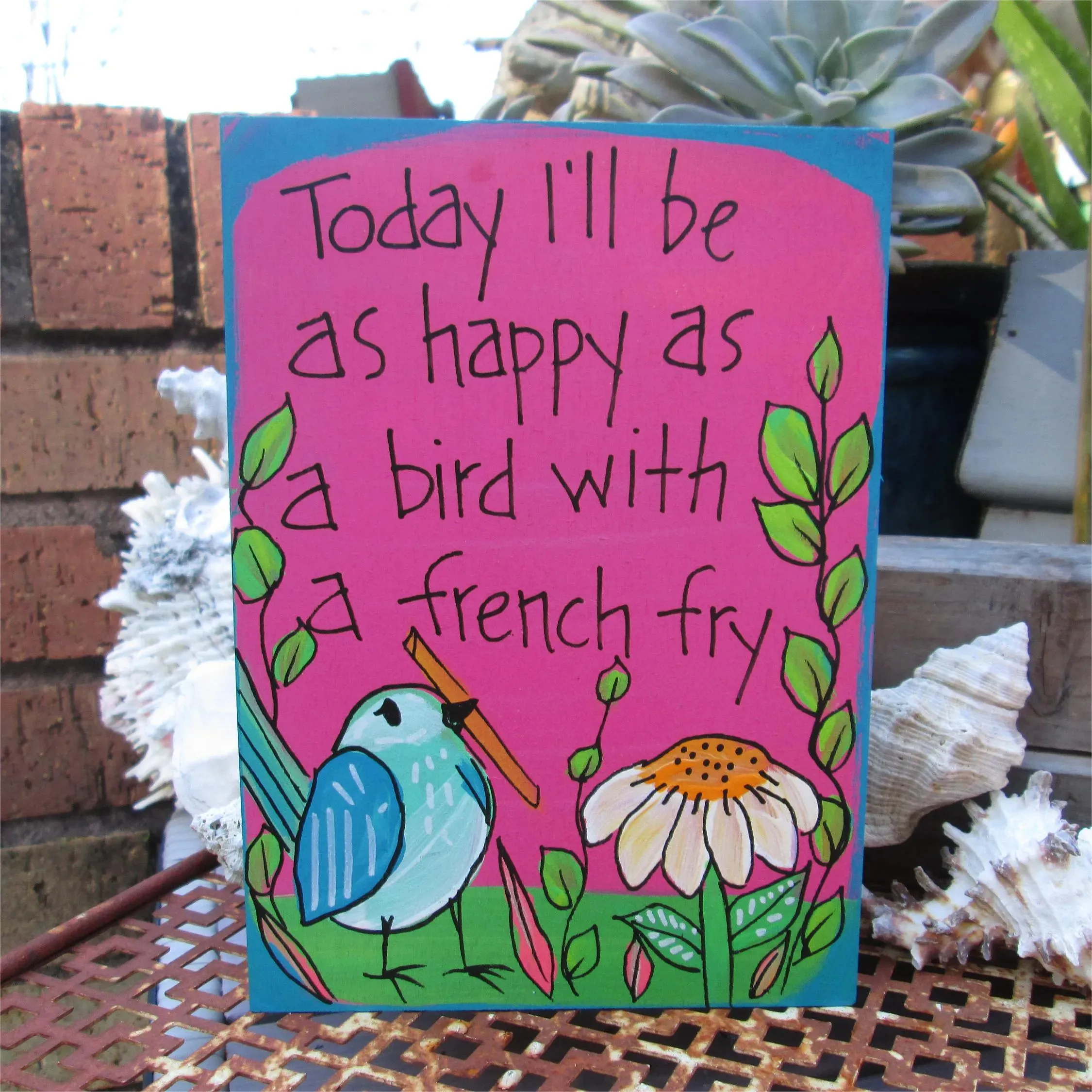 Funny Art Painting Wood Panel