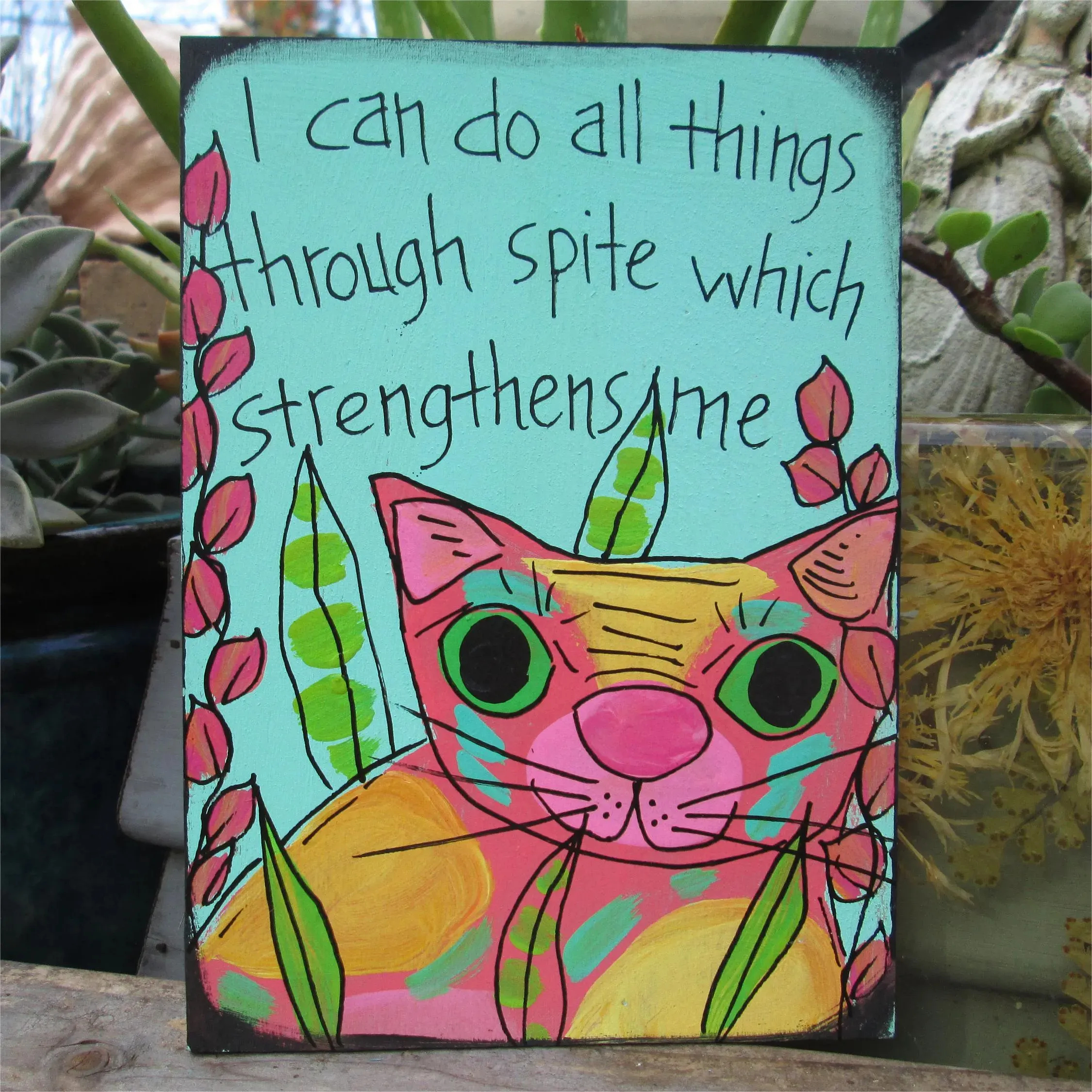 Funny Art Painting Wood Panel