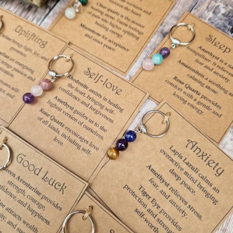 🎁Christmas Gift - Healing gemstone keyring💖