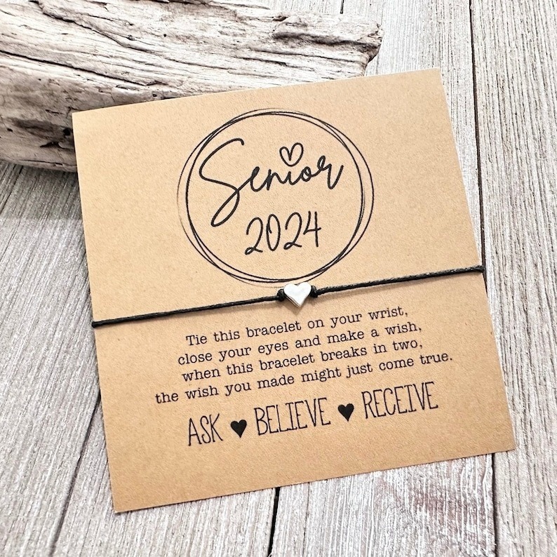 Graduation Gift - Senior 2024 Wish Bracelet
