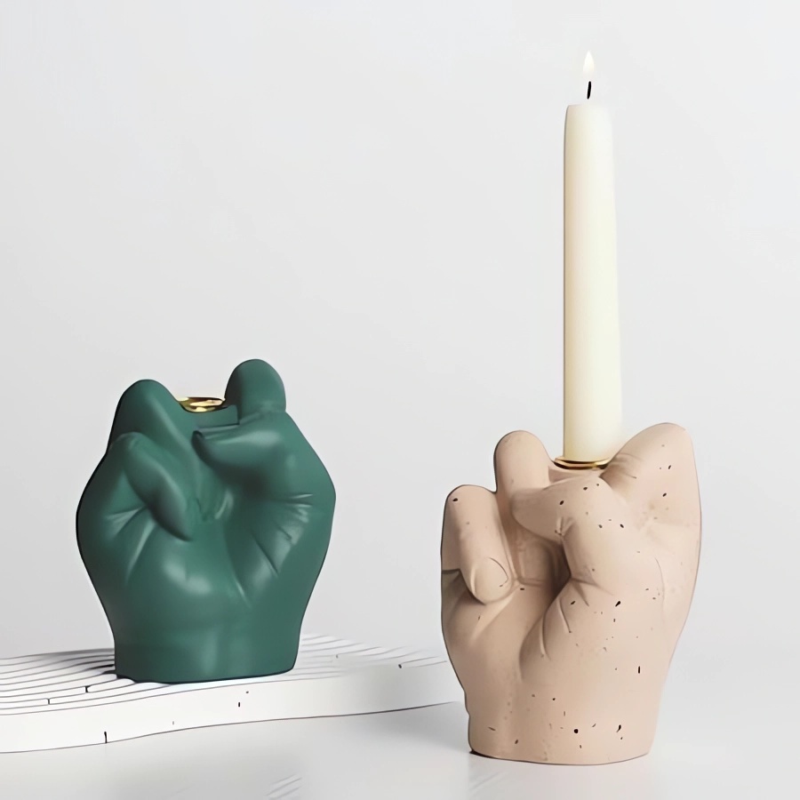 🕯️Fun Middle Finger Candlestick