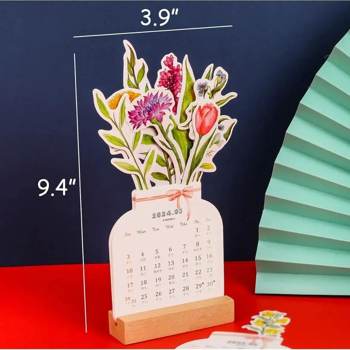 📅📅vase-like 2024 desk calendar