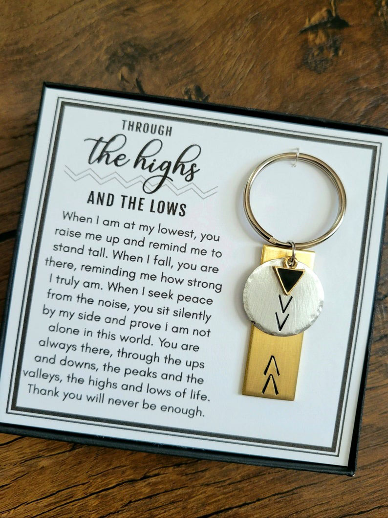 Through the Highs and Lows Keychain