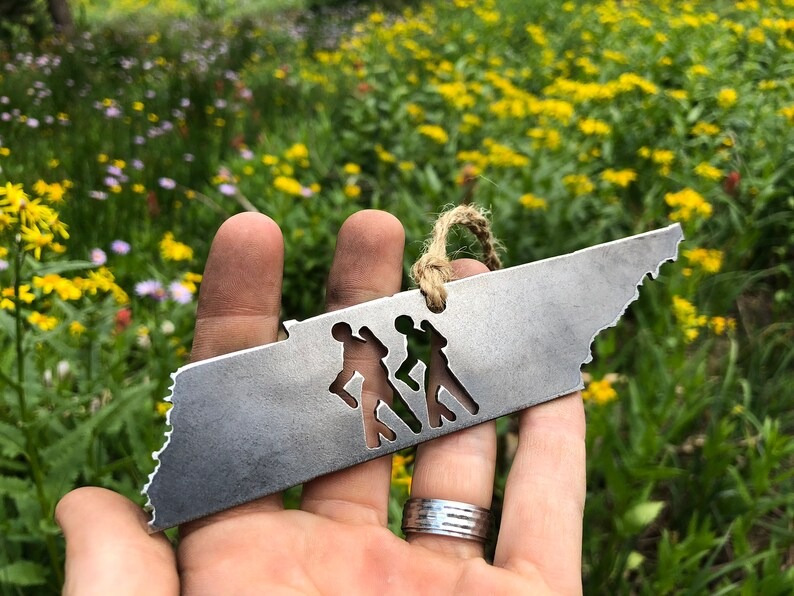 Hikers Metal Ornament