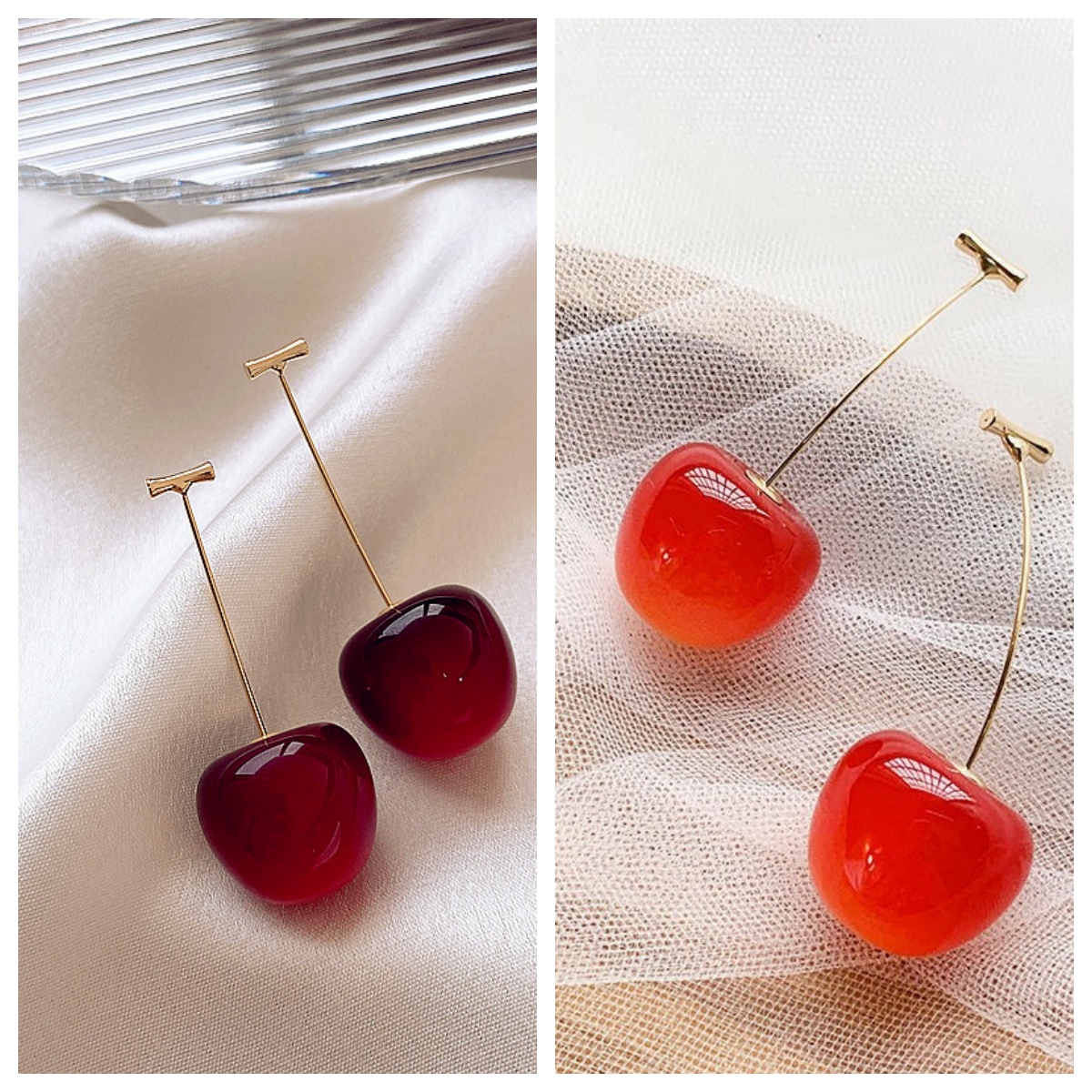 🍒 Playful Cherry Drop Earrings - Sweeten Your Look Instantly! 