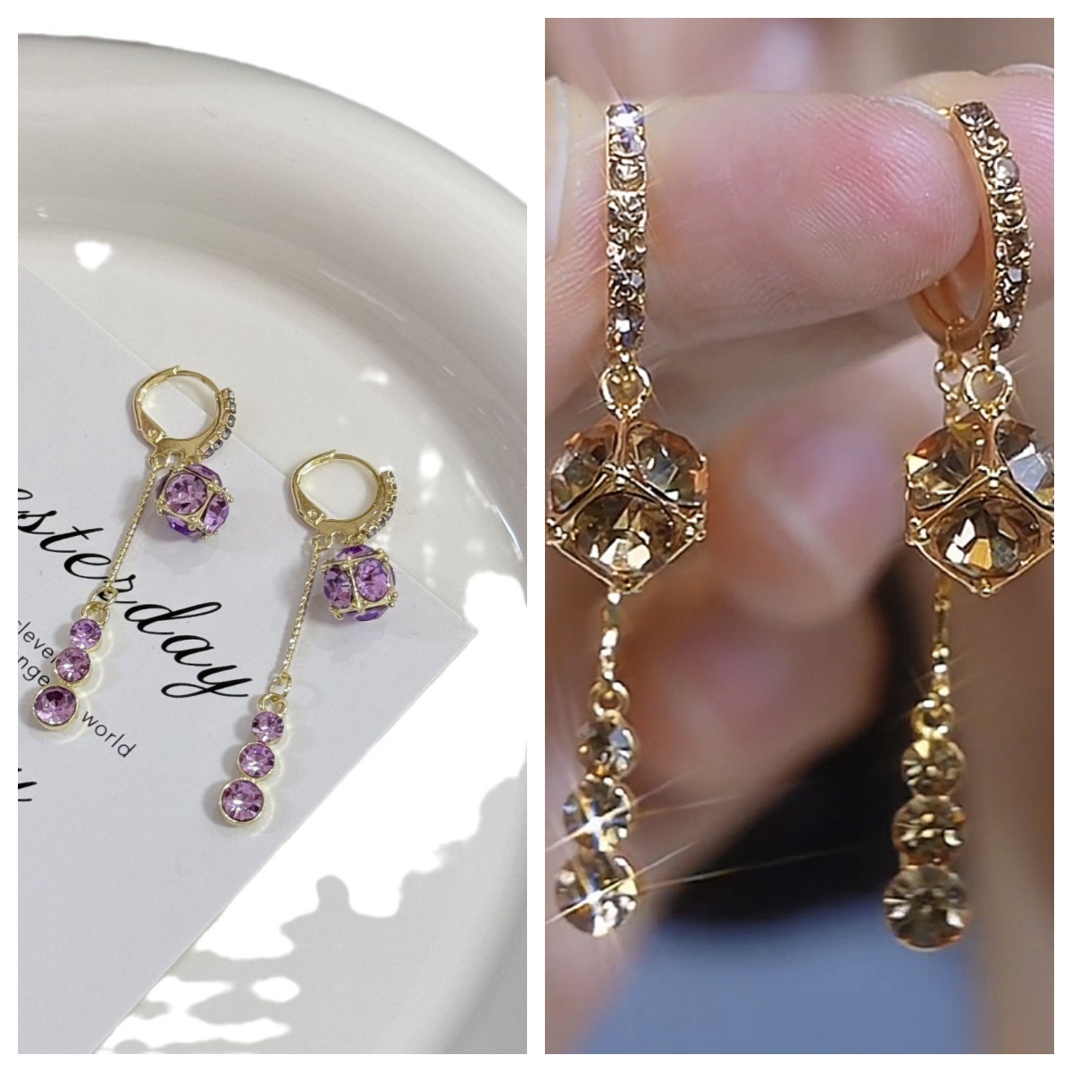  ✨Modern Gorgrous Geometry Earrings - Where Light Meets Motion ✨