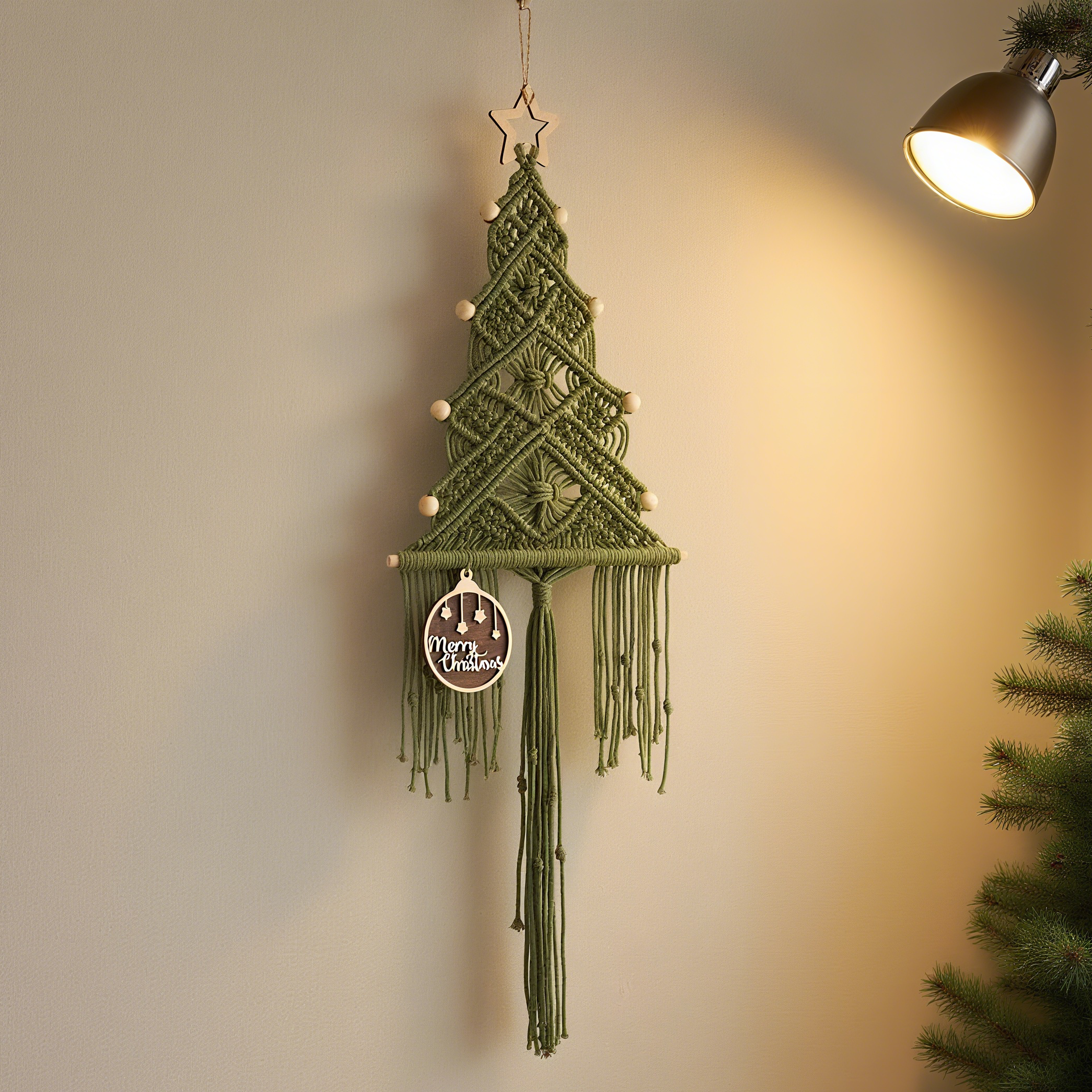 Boho Macrame Christmas Tree Hanging