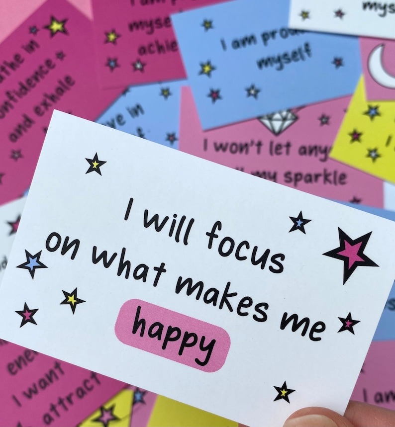 Daily Happiness Affirmation Cards