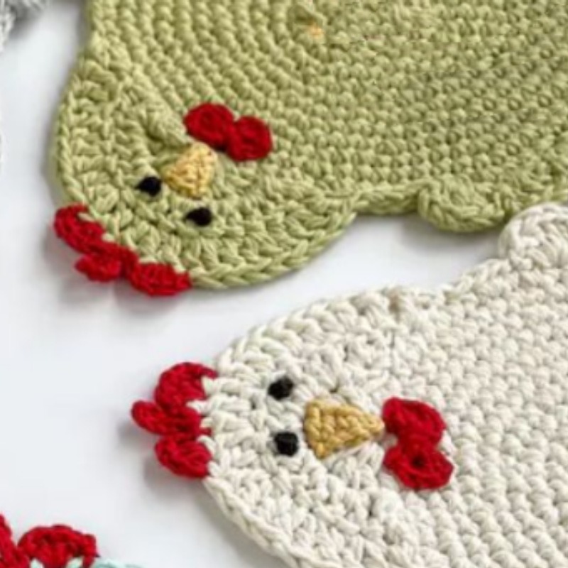 🐓Double Thick Crochet Chicken Potholder