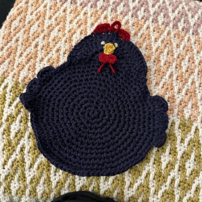 🐓Double Thick Crochet Chicken Potholder
