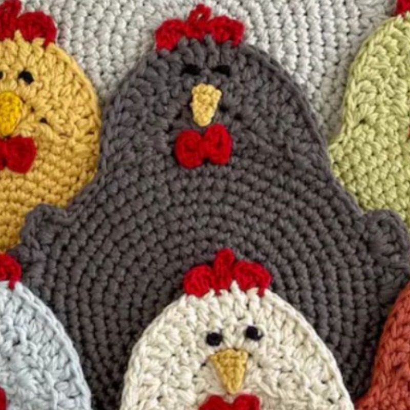 🐓Double Thick Crochet Chicken Potholder