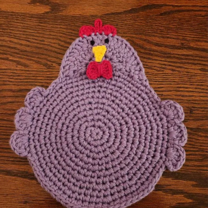 🐓Double Thick Crochet Chicken Potholder