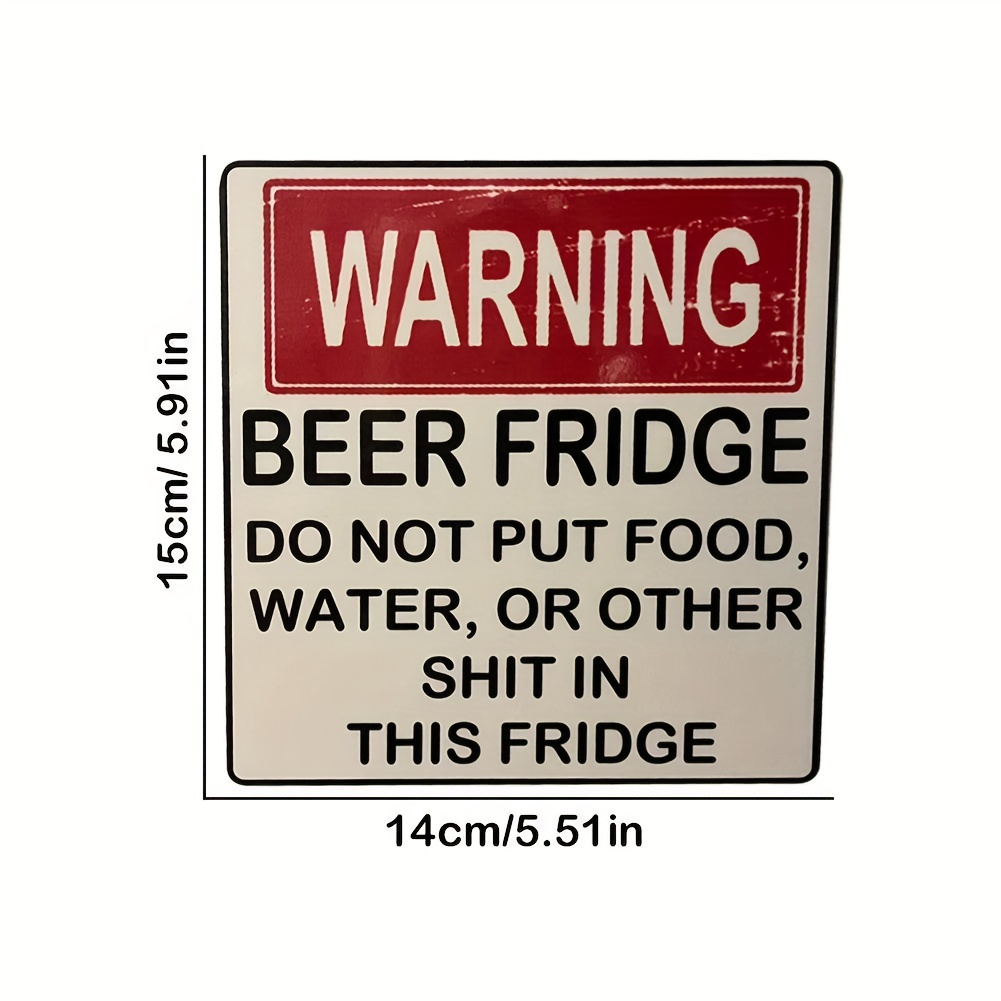 🍺Funny Beer Fridge Vintage Sticker Sign