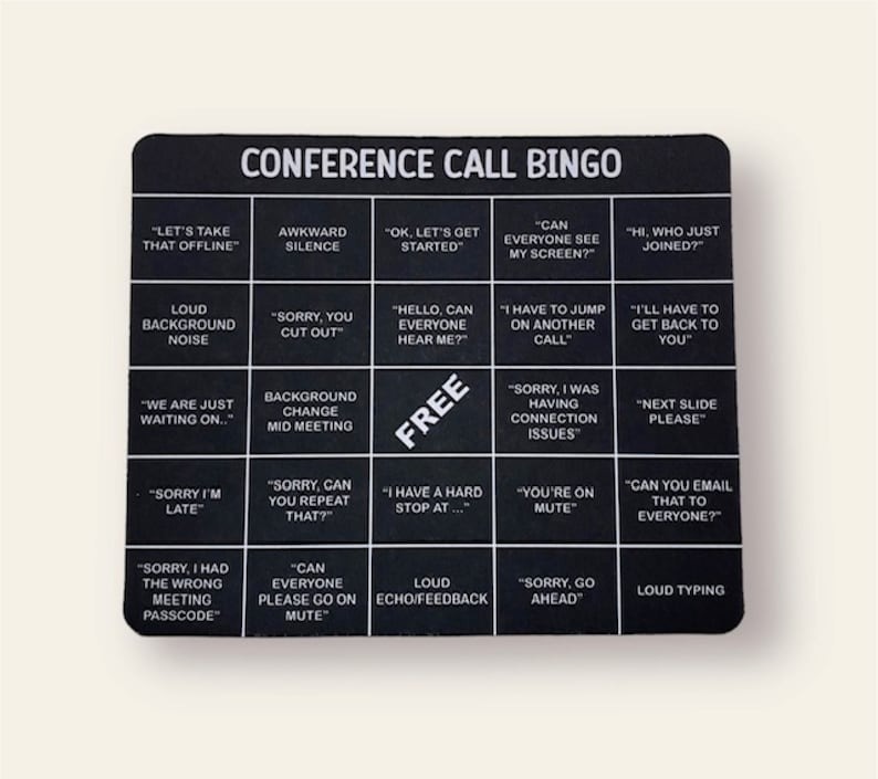 Conference Call Bingo Mousepad