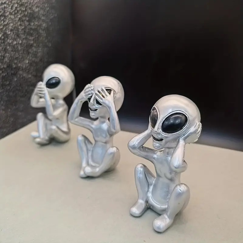Three Wise Alien Figurines