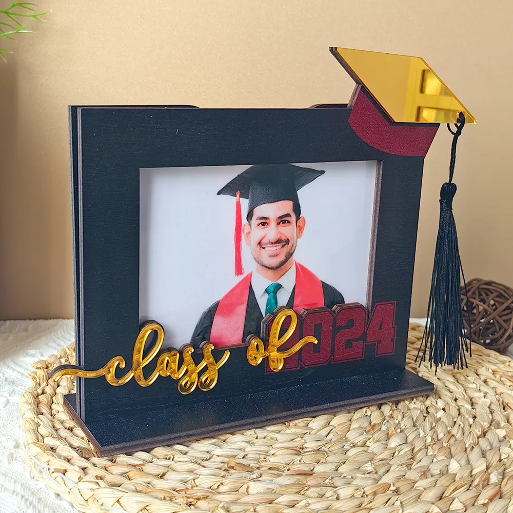 🎓2024 Graduation Photo Wooden Photo Frame Ornaments-Perfect Gift💝