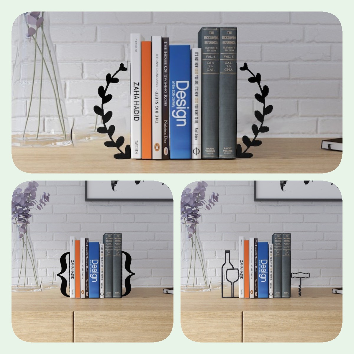 ✨📕Metal bookends-functional decor for modern home📕✨