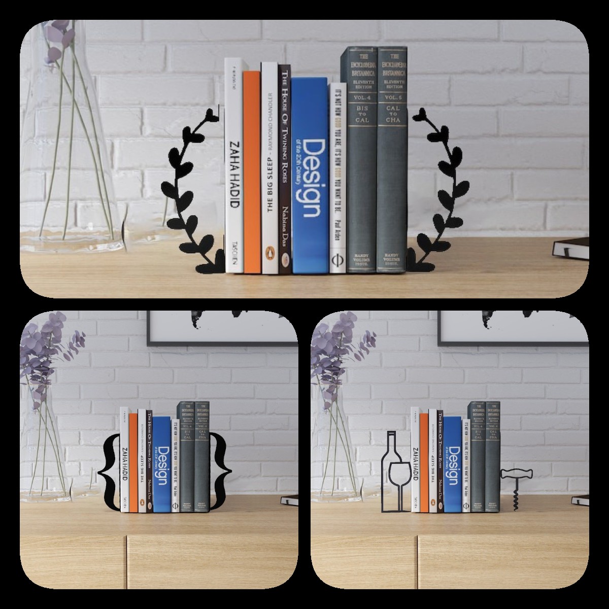 ✨📕Metal bookends-functional decor for modern home📕✨