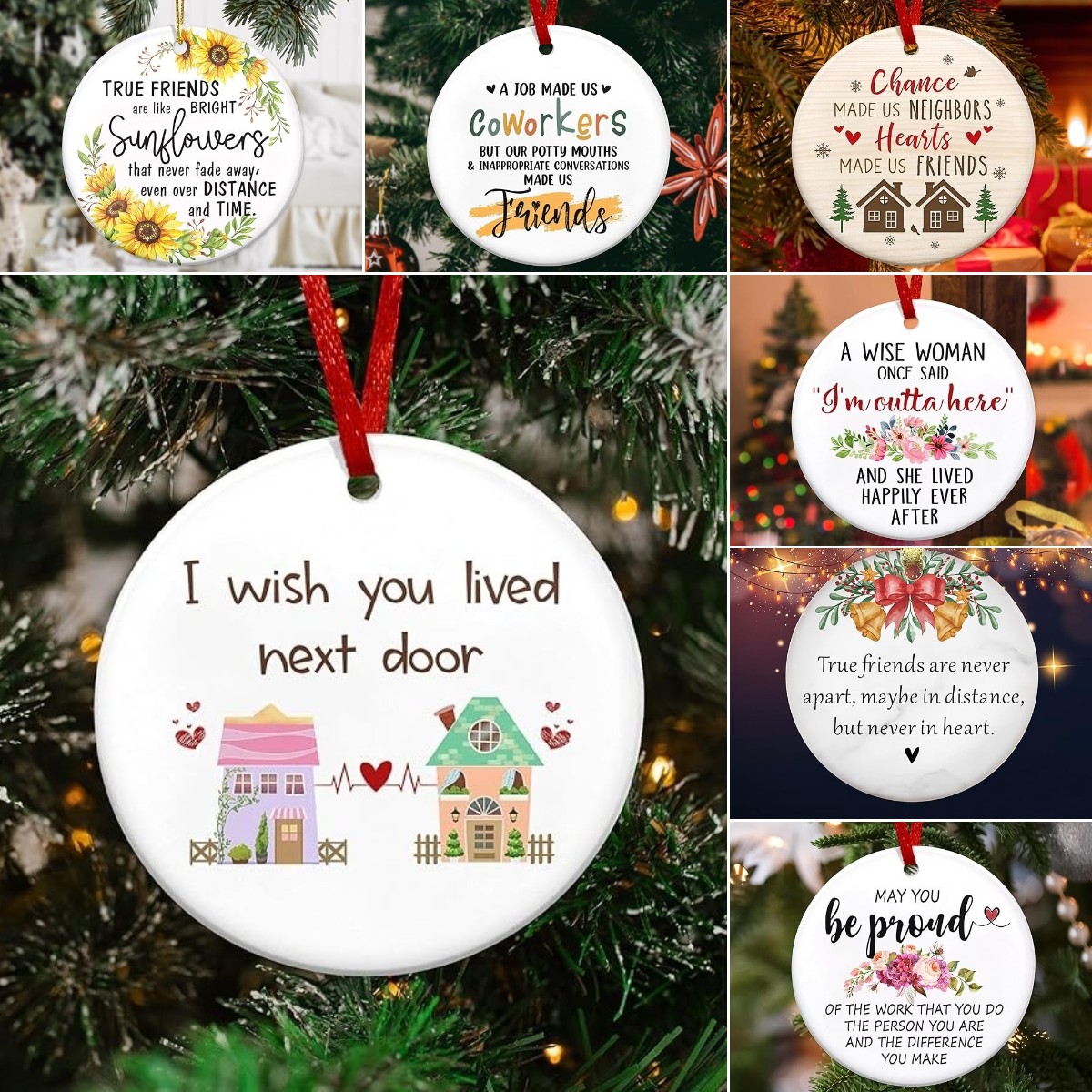 💝2023 Friendship Ornament Gift--"I Wish You Lived Next Door"💝