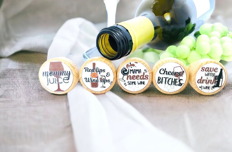 🍷Fun Saying Wine Stoppers🍷