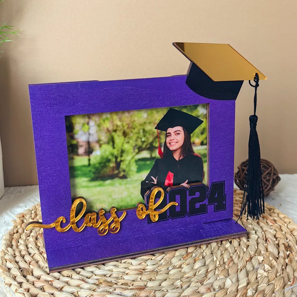 🎓2024 Graduation Photo Wooden Photo Frame Ornaments-Perfect Gift💝