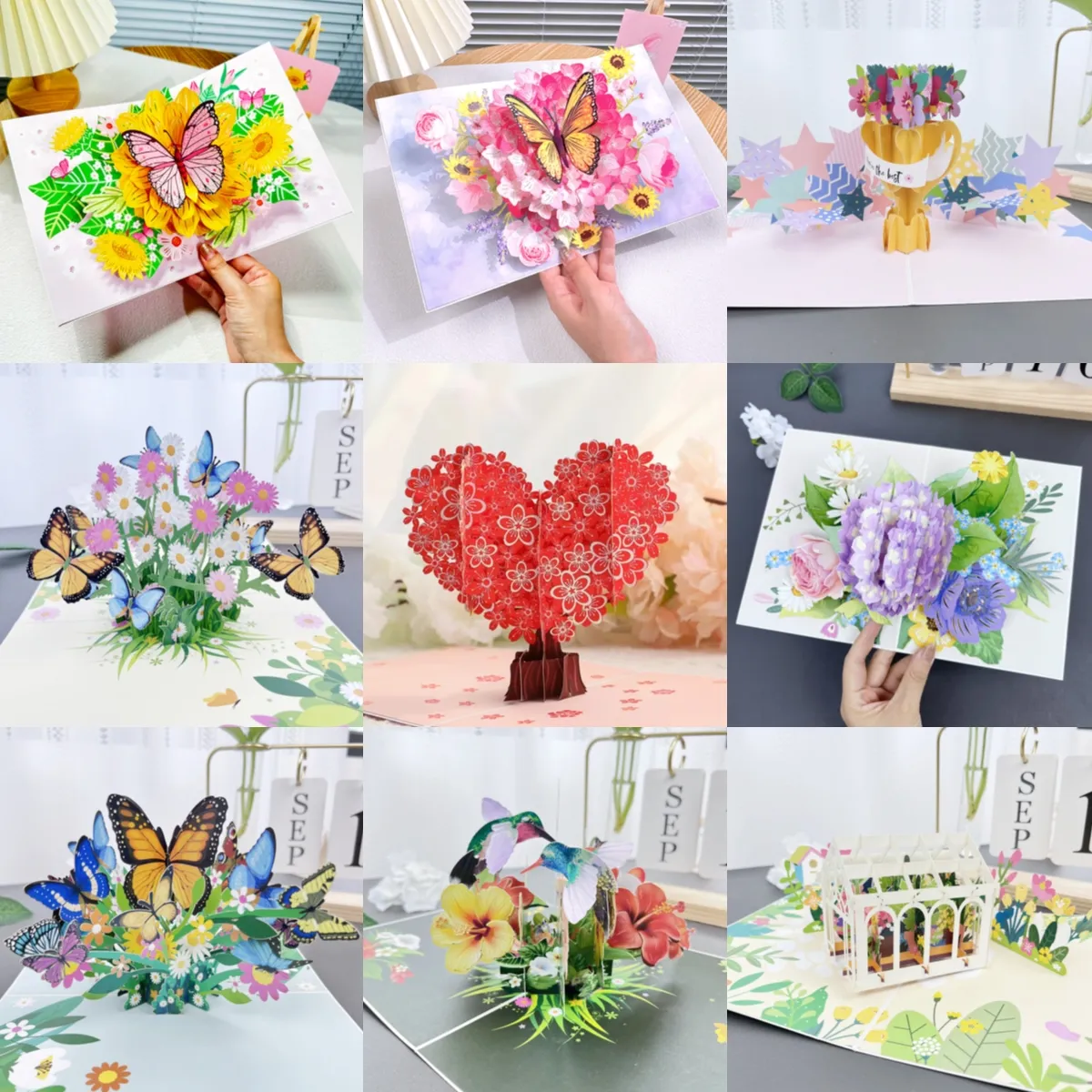 (🔥Now Hot Sale)✨3D Handmade Flower Greeting Card