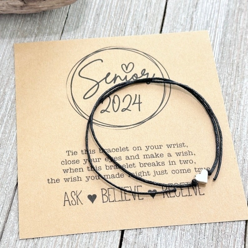 Graduation Gift - Senior 2024 Wish Bracelet