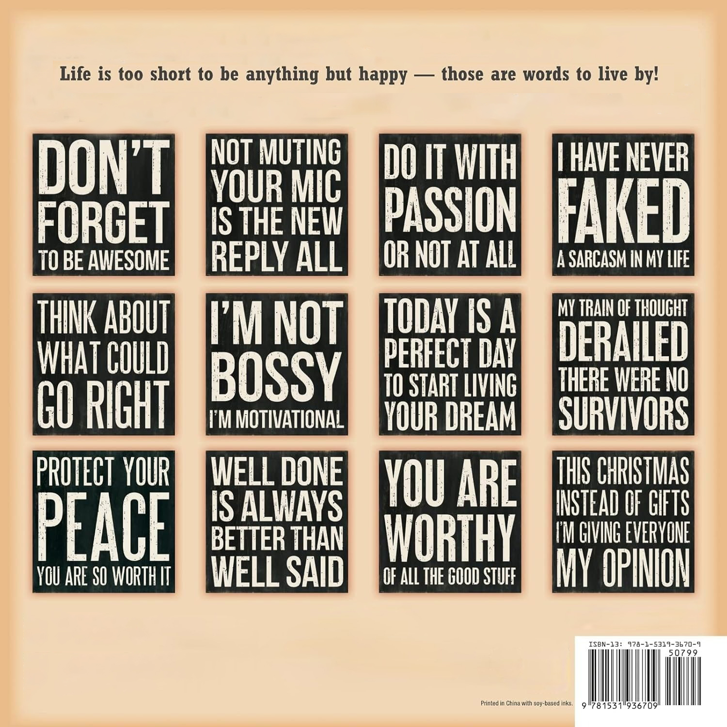 Words to Live By 2024 Mini Calendar