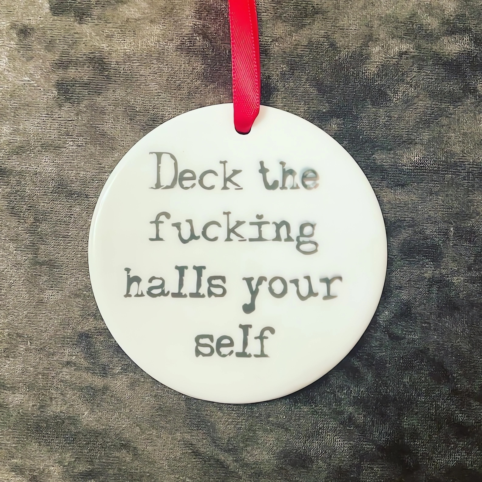 Funny Adult Rude Christmas Tree Ornament