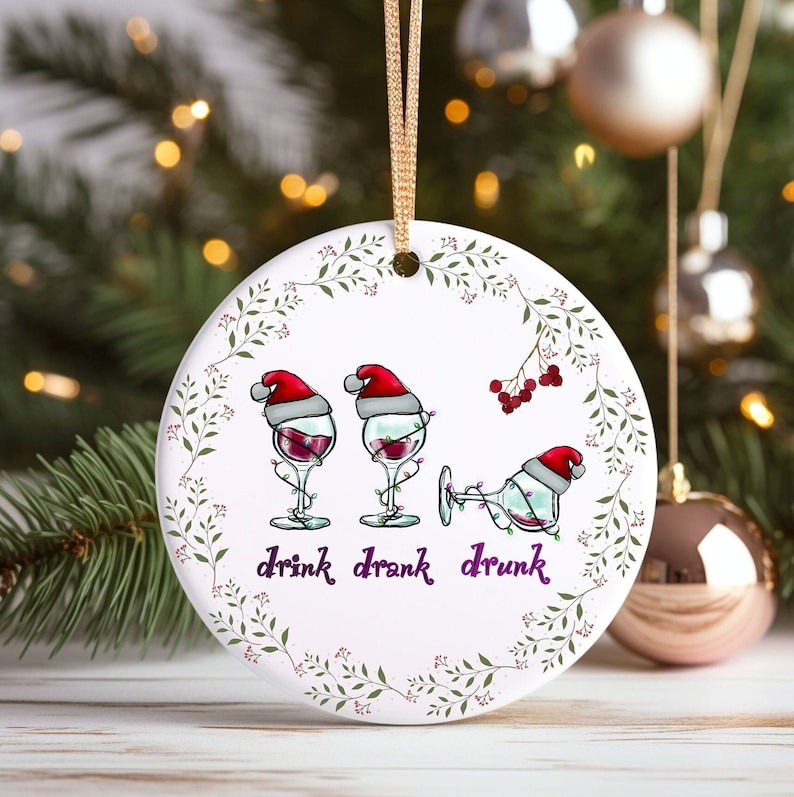 🍷Besties Wine Ornament