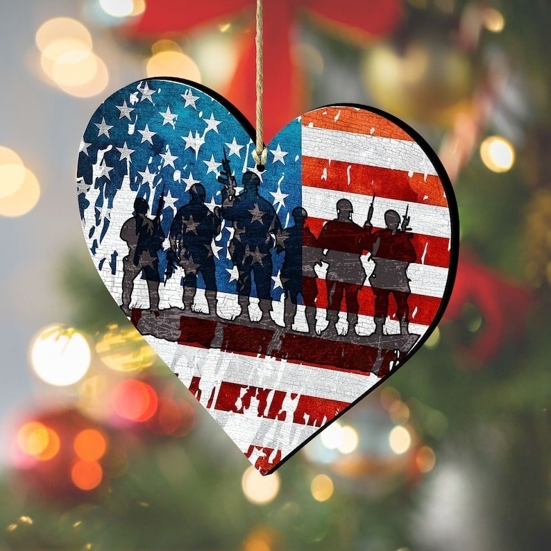Patriotic Wooden Ornament
