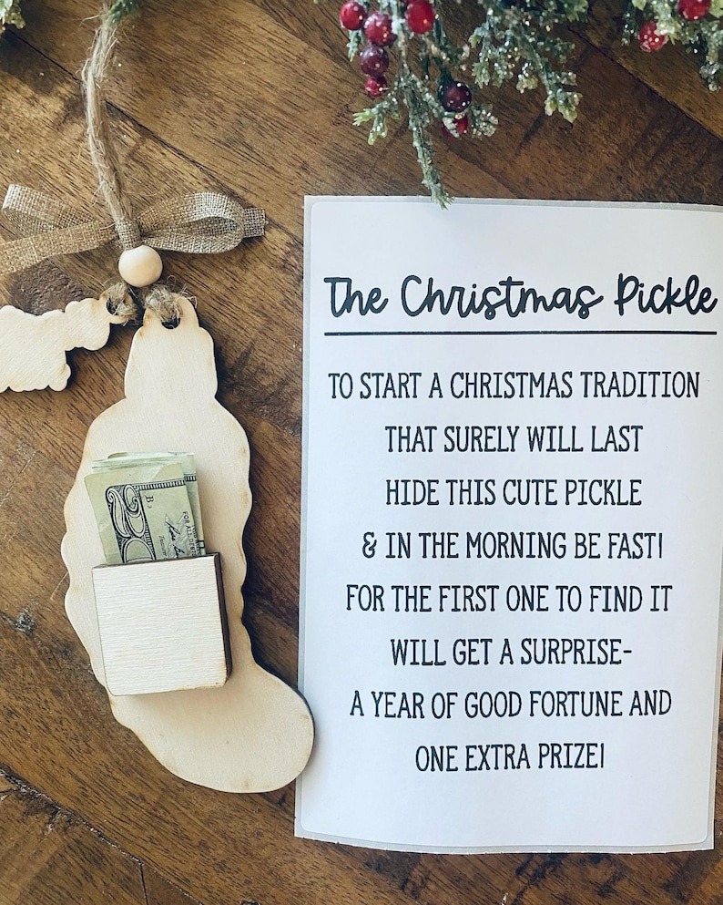 🥒Christmas Pickle Money Holder Ornament