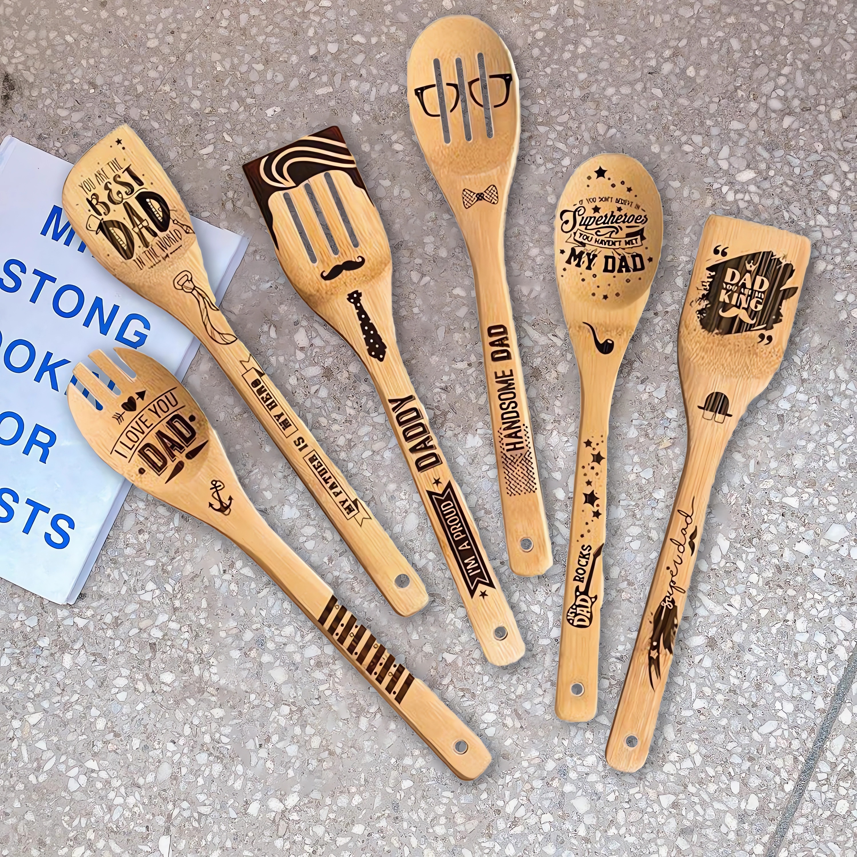 Mother's Day Wooden Spoons Utensil Set