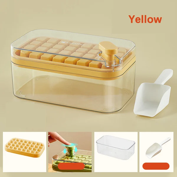 Ice Cube Tray with Lid and Bin