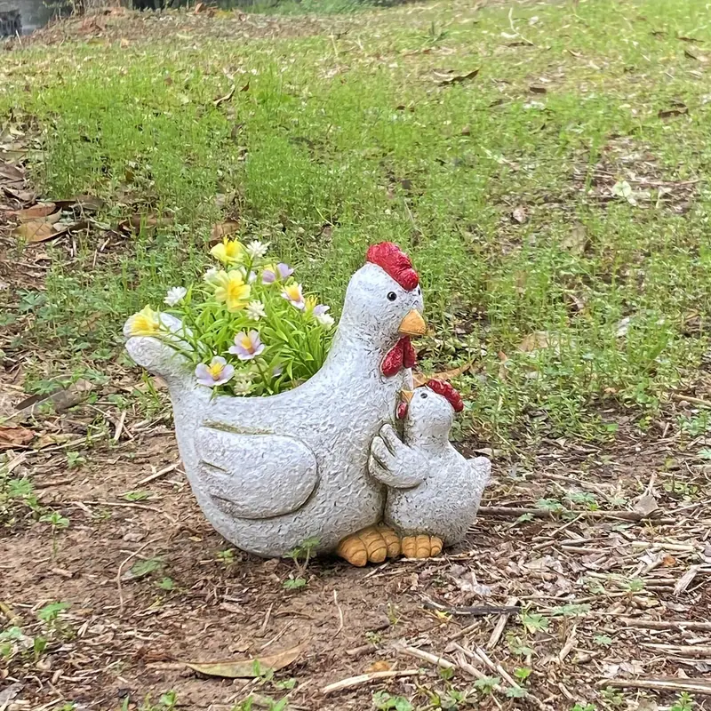 🐤Charming Parent-Child Chicken Flowerpot🐓