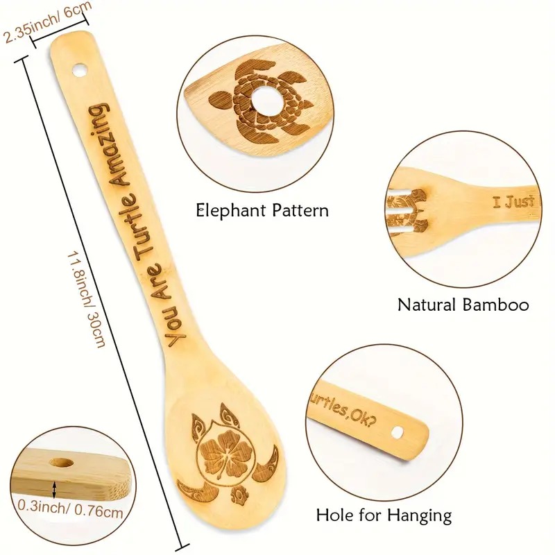 🐢Turtle Wooden Cooking Spoons Set