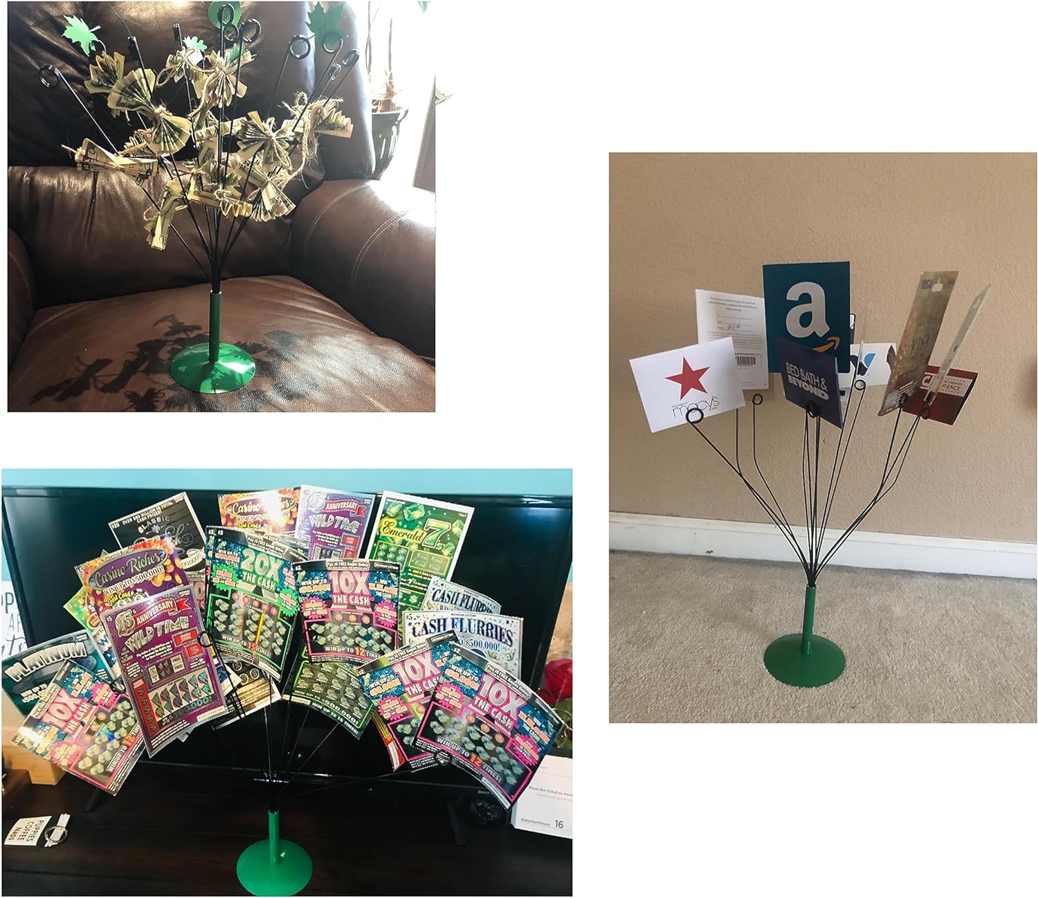 Flexible Branches for Displaying Money and Gift Cards