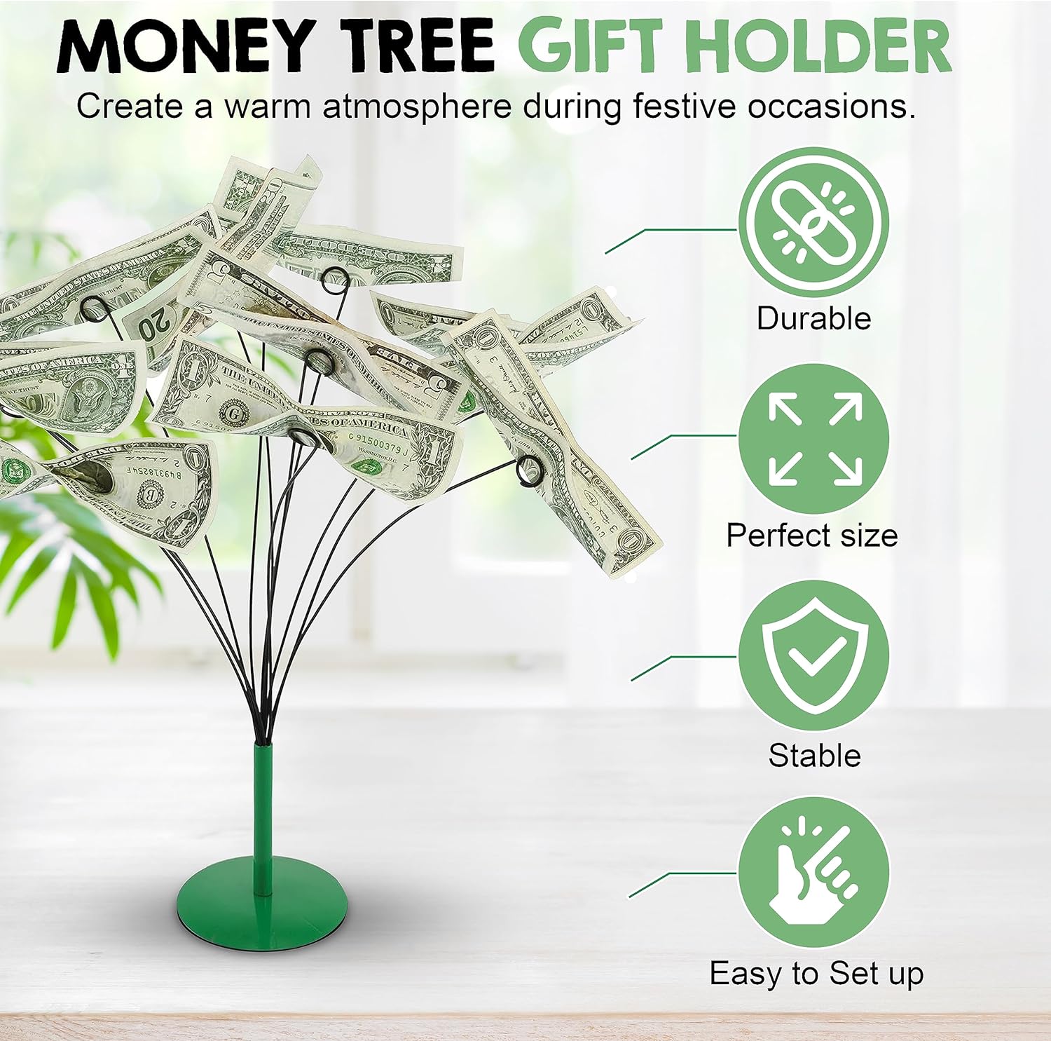 Flexible Branches for Displaying Money and Gift Cards
