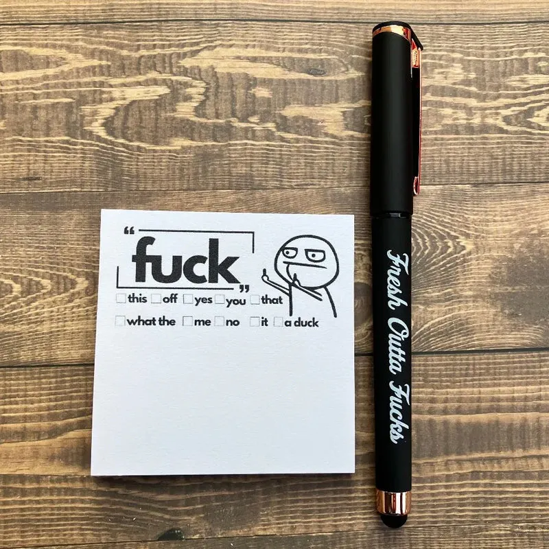 💝2023 CHRISTMAS GIFT - Fresh Outta Fucks Pad and Pen